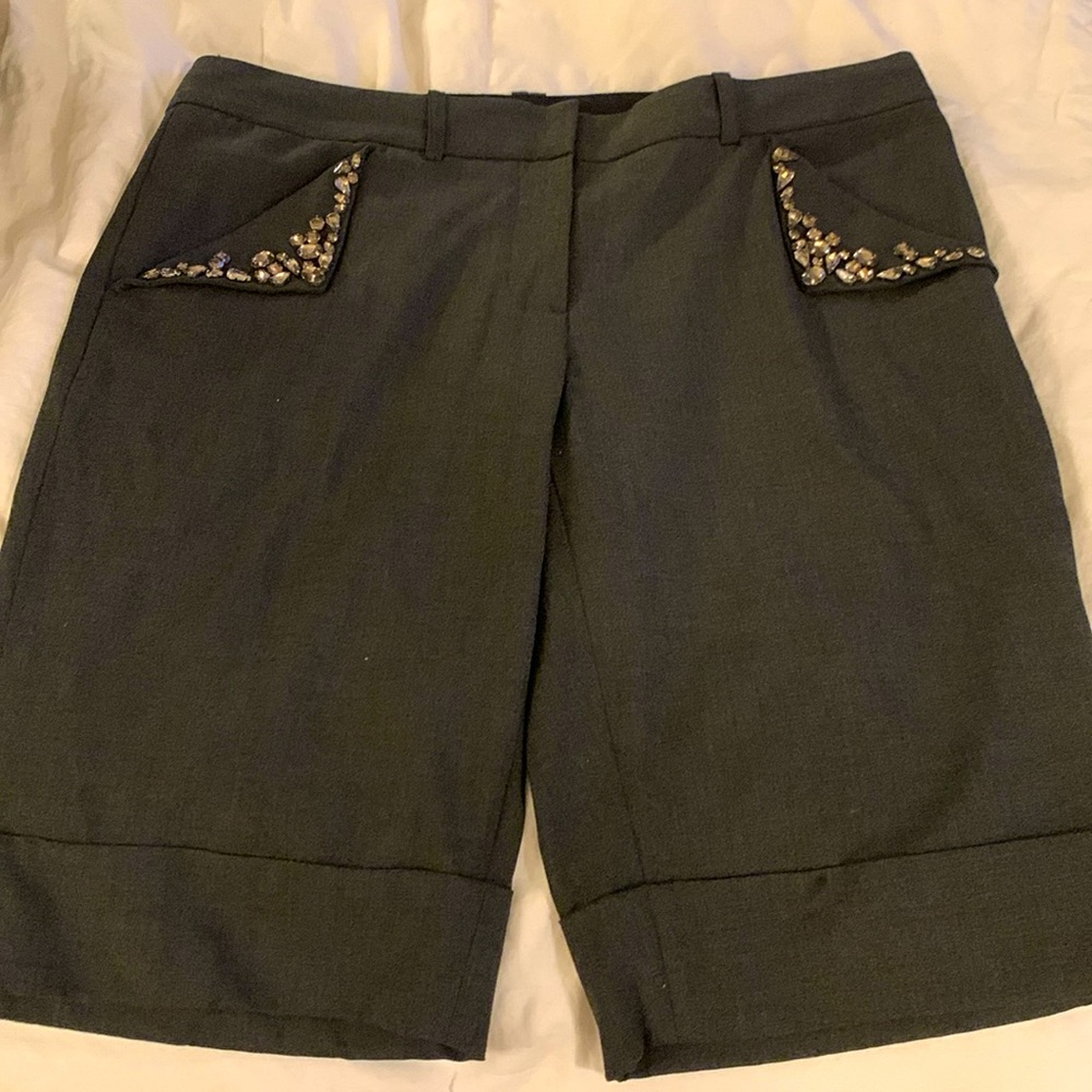 Robert Rodriguez embellished crystals knee length shorts.